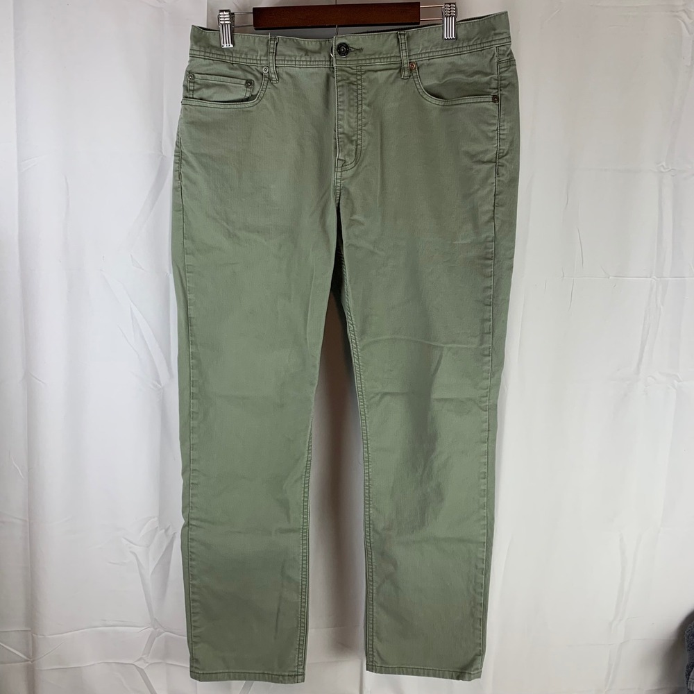 Red Ale‎ by Alesbury Corduroy Pants Mens 34/30 Olive Green Slim Fit MGW20329-SL